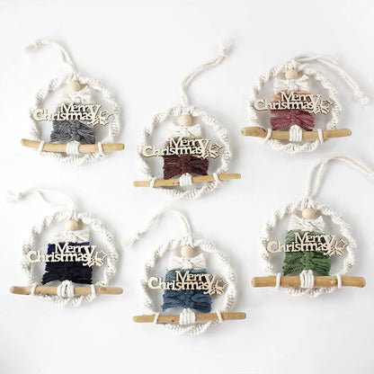 Merry Christmas Tree Hanging Ornament Macrame Kit