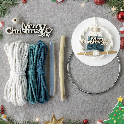 Merry Christmas Tree Hanging Ornament Macrame Kit