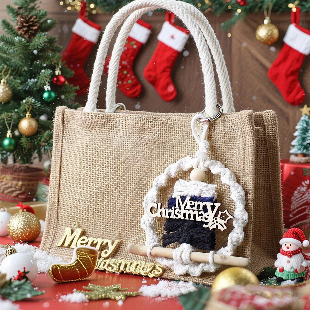 Merry Christmas Tree Hanging Ornament Macrame Kit
