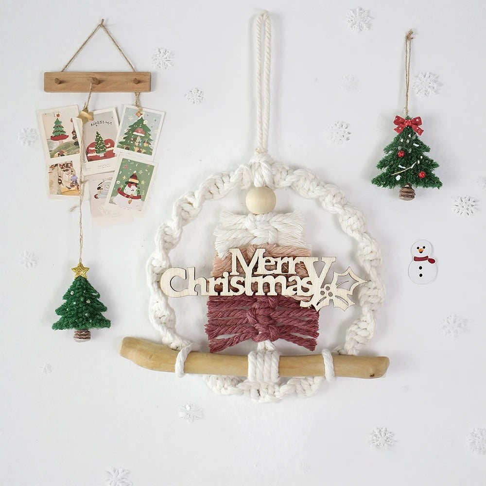 Merry Christmas Tree Hanging Ornament Macrame Kit