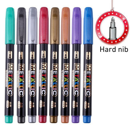 Metallic Gold & Silver Marker Pens - 8 pack