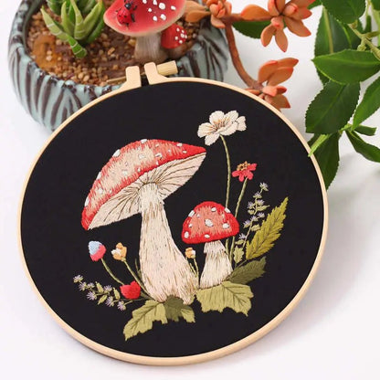 Mushroom DIY Embroidery Kit Range