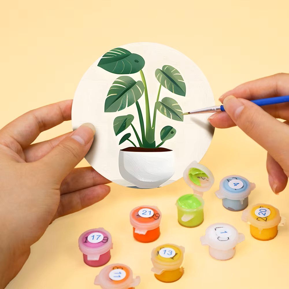 Paint & Sip Party Pack Paint By Numbers Coaster Pack - Plant Perfect