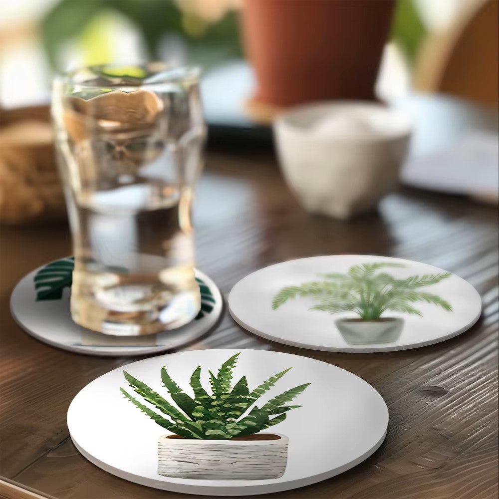 Paint & Sip Party Pack Paint By Numbers Coaster Pack - Plant Perfect