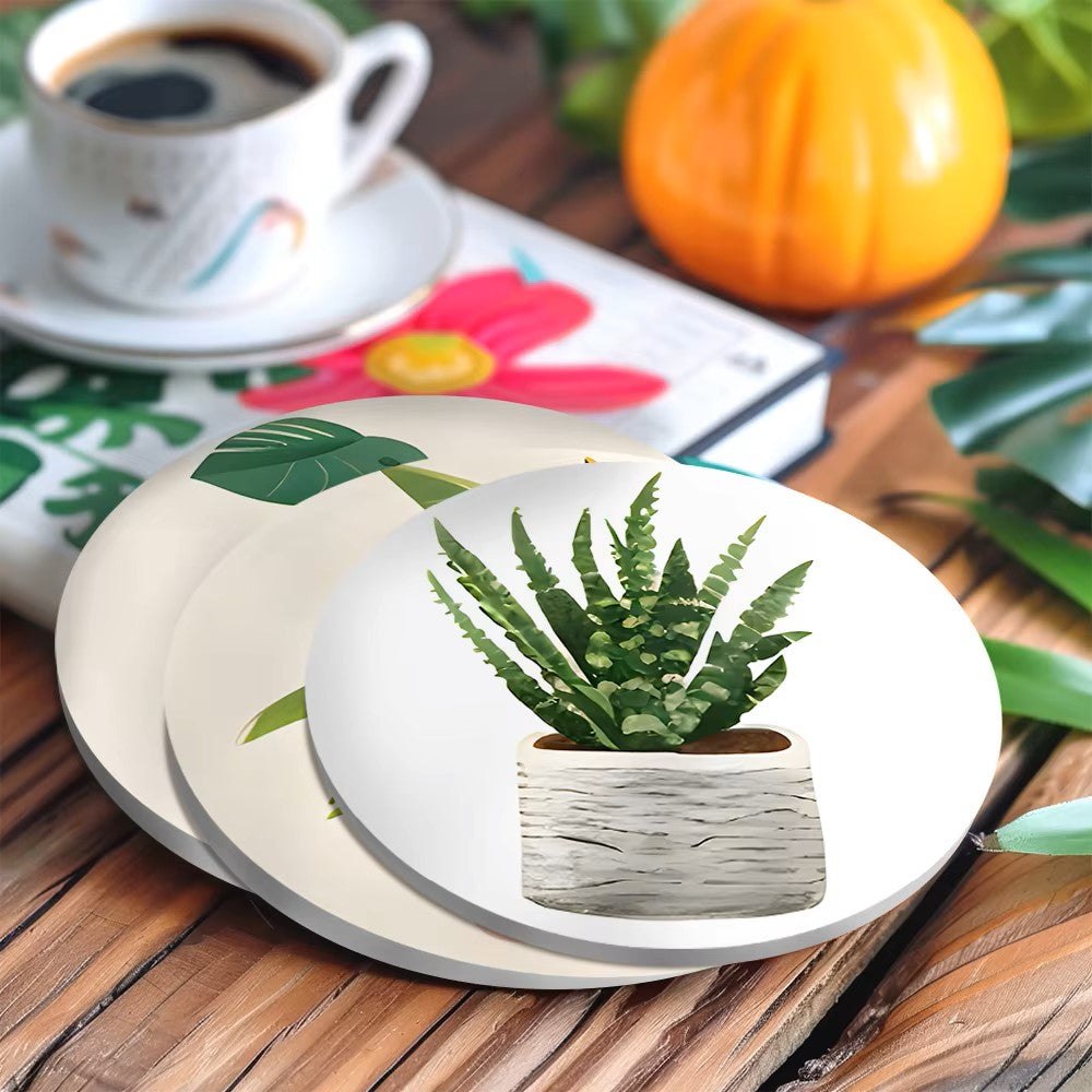 Paint & Sip Party Pack Paint By Numbers Coaster Pack - Plant Perfect
