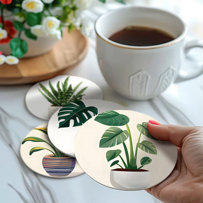 Paint & Sip Party Pack Paint By Numbers Coaster Pack - Plant Perfect