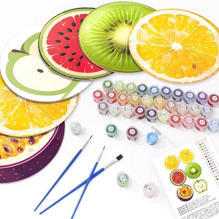 Paint & Sip Party Pack Paint By Numbers Placemat Pack - Summer Salad