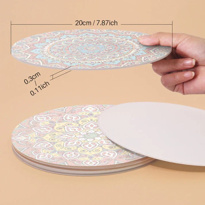 Paint & Sip Party Pack Paint By Numbers Placemat Pack - Mega Mandalas