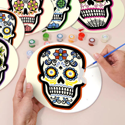 Paint & Sip Party Pack Paint By Numbers Placemat Pack - Sugar Skulls