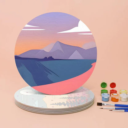 Paint & Sip Party Pack Paint By Numbers Placemat Pack - Horizon Hues