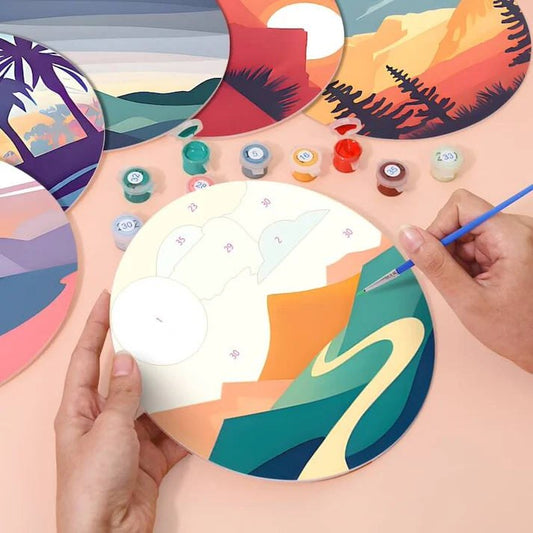 Paint & Sip Party Pack Paint By Numbers Placemat Pack - Horizon Hues