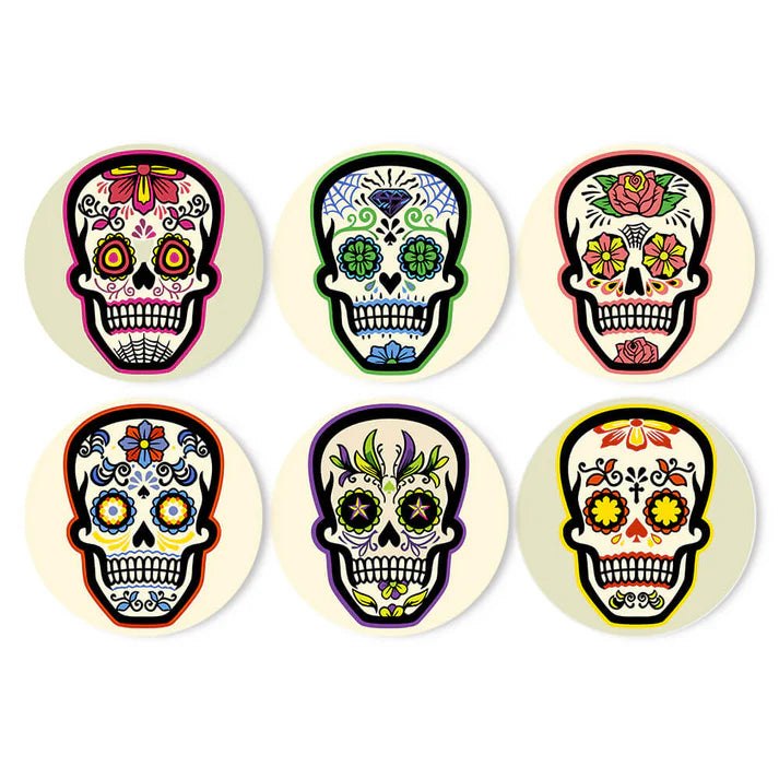 Paint & Sip Party Pack Paint By Numbers Placemat Pack - Sugar Skulls
