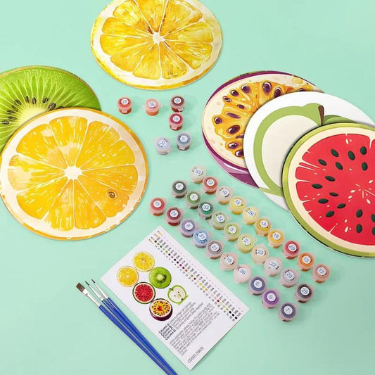 Paint & Sip Party Pack Paint By Numbers Placemat Pack - Summer Salad