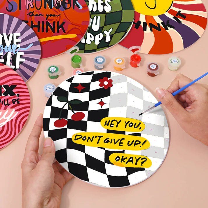 Paint & Sip Party Pack Paint By Numbers Placemat Pack - Self Love Therapy