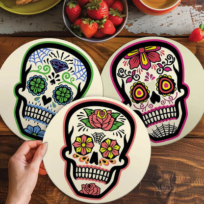 Paint & Sip Party Pack Paint By Numbers Placemat Pack - Sugar Skulls