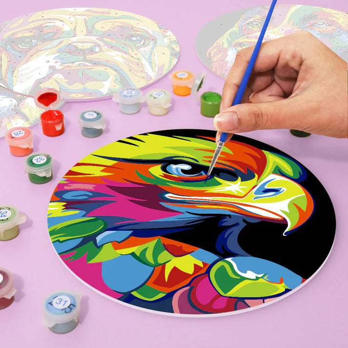 Paint & Sip Party Pack Paint By Numbers Placemat Pack - Beautiful Beasts