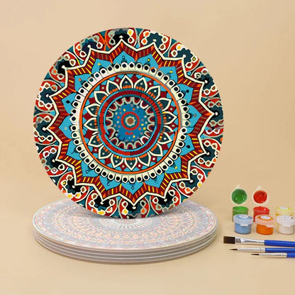 Paint & Sip Party Pack Paint By Numbers Placemat Pack - Mega Mandalas