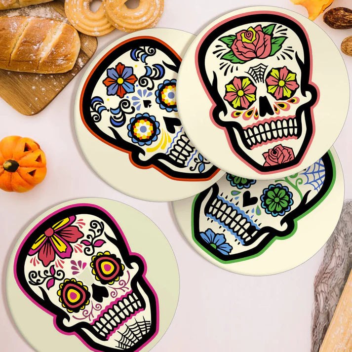 Paint & Sip Party Pack Paint By Numbers Placemat Pack - Sugar Skulls