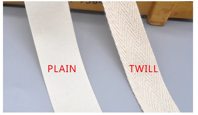 Plain Twill Chevron Cotton Trimming Binding Ribbon Webbing Tape - 4.5m Rolls