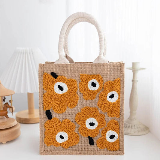 Punch Needle Canvas Tote Bag Kit - Sunshine Floral