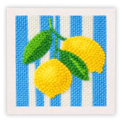 Punch Needle Embroidery Starter Kits With Frame 25cm x 25cm - Lemonscape