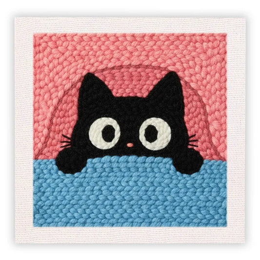 Punch Needle Embroidery Starter Kits With Frame 25cm x 25cm - Peak A Boo