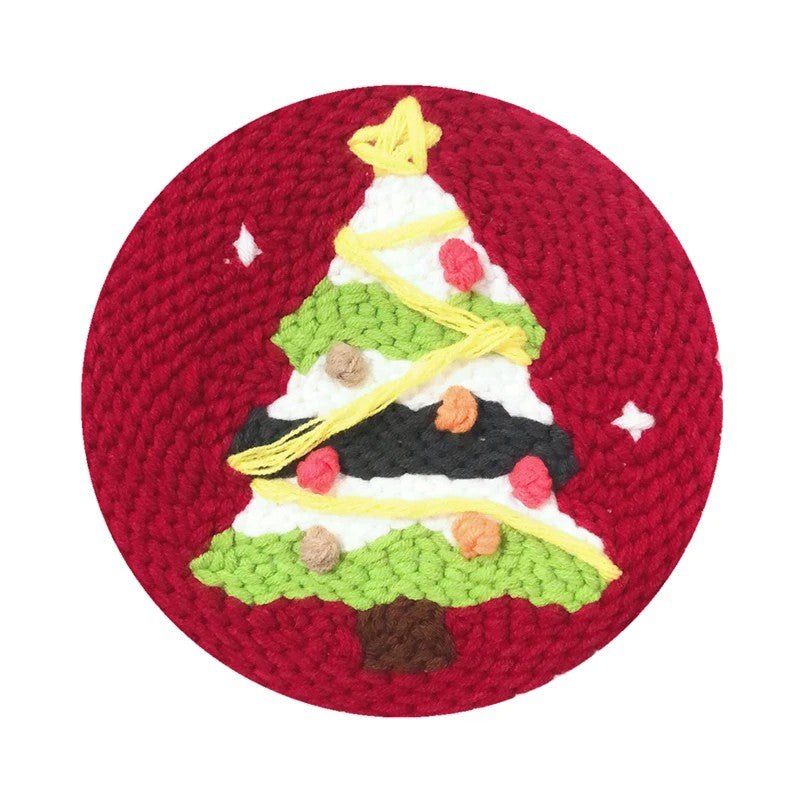 Punch Needle Kit - Christmas Tree - Festive Needlework Set