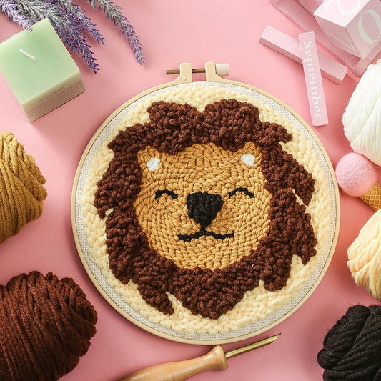 Punch Needle Kit - Happy Lion