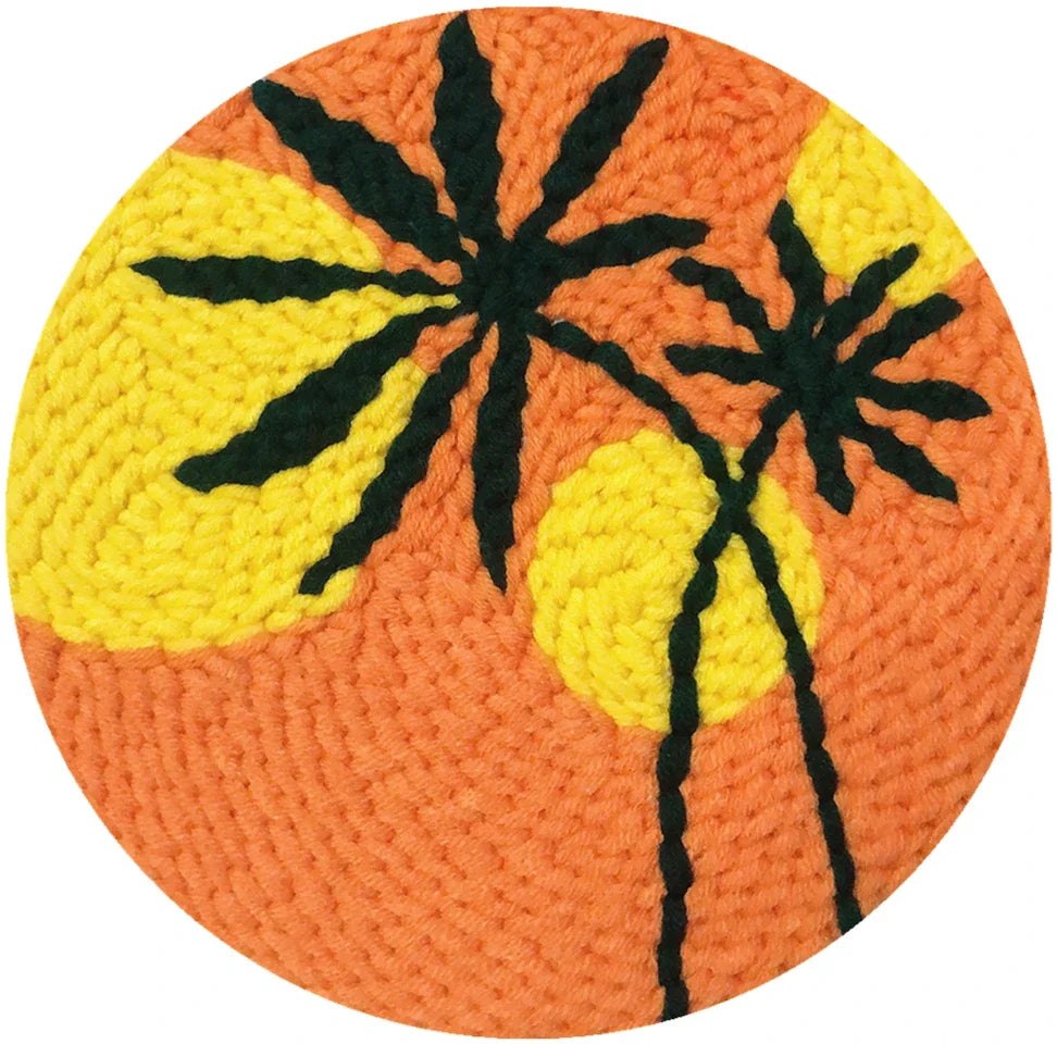 Punch Needle Kit - Orange Yellow Palm Trees Landscape Kit