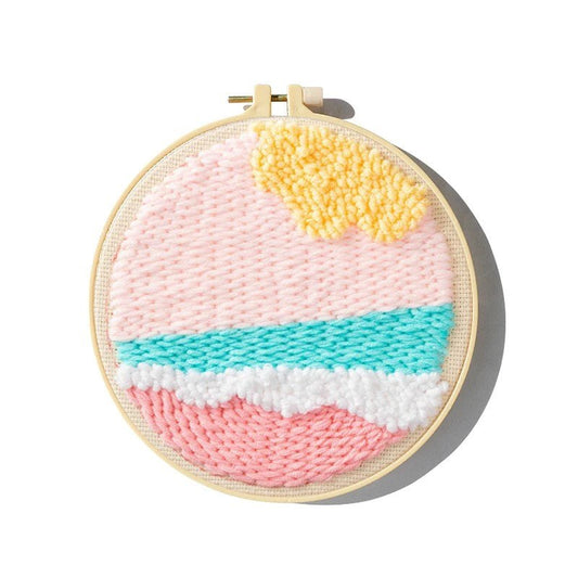 Punch Needle Kit - Sunset Waves - Serene Needlework Set