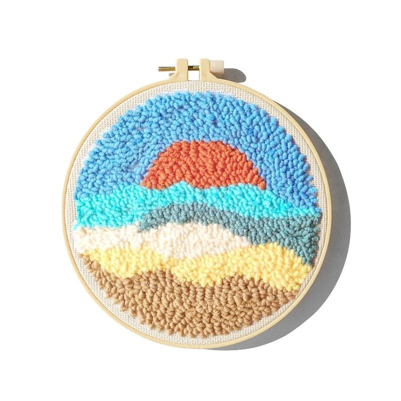 Punch Needle Kit - Sunset at Sea - Coastal Needlework Set