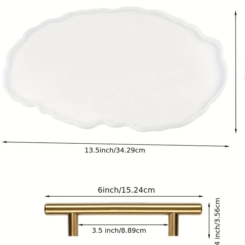 Resin Art Mould Irregular Oval Serving Tray Kit