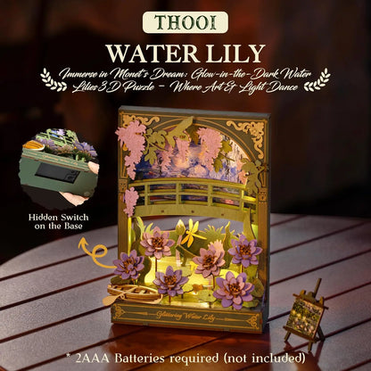 Robotime DIY 3D Wooden Puzzle - Glittering Water Lily