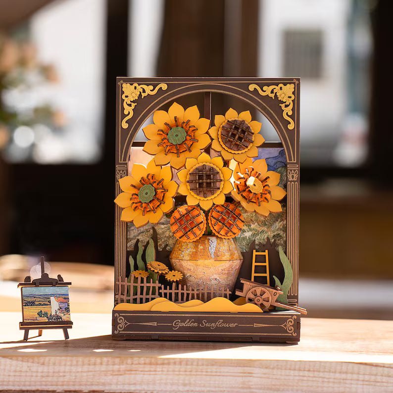 Robotime DIY 3D Wooden Puzzle - Golden Sunflower