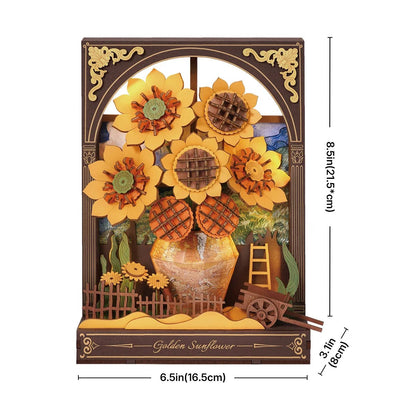 Robotime DIY 3D Wooden Puzzle - Golden Sunflower