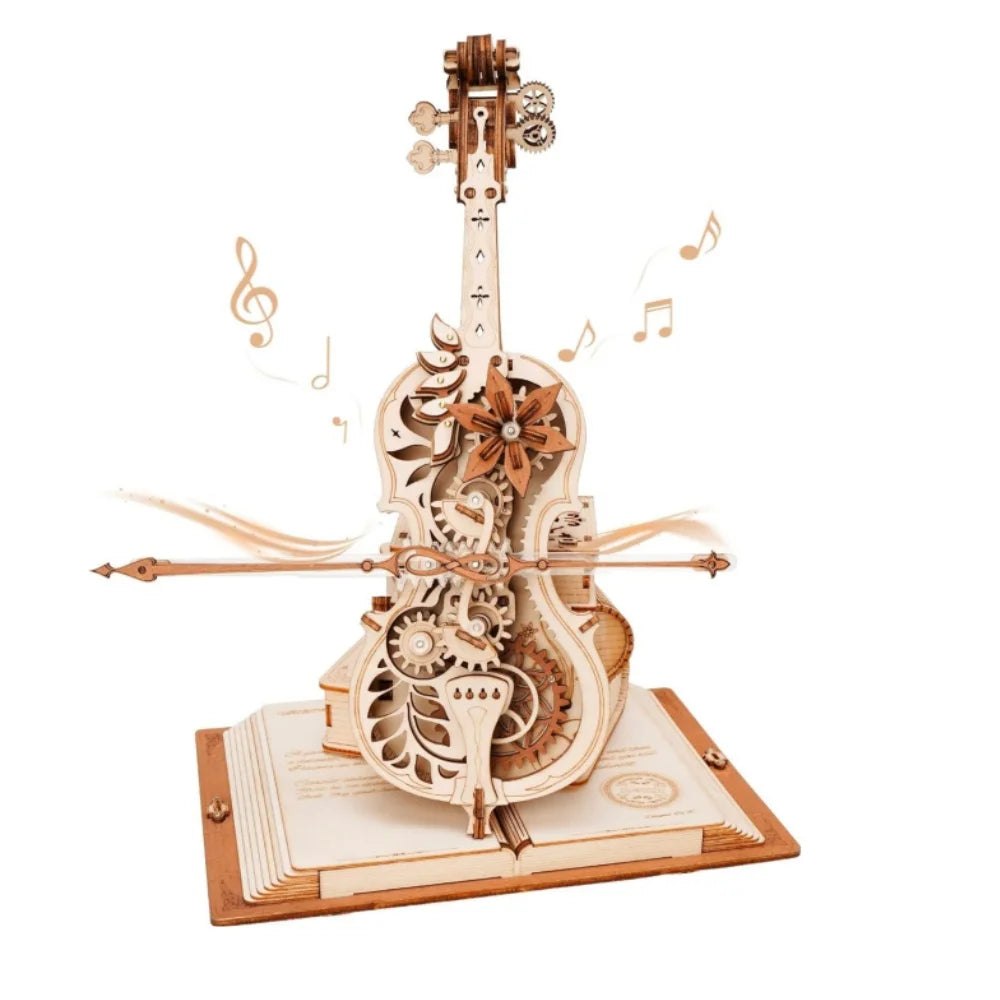 Robotime ROKR 3D Wooden Puzzle Music Box - Mechanical Magic Cello