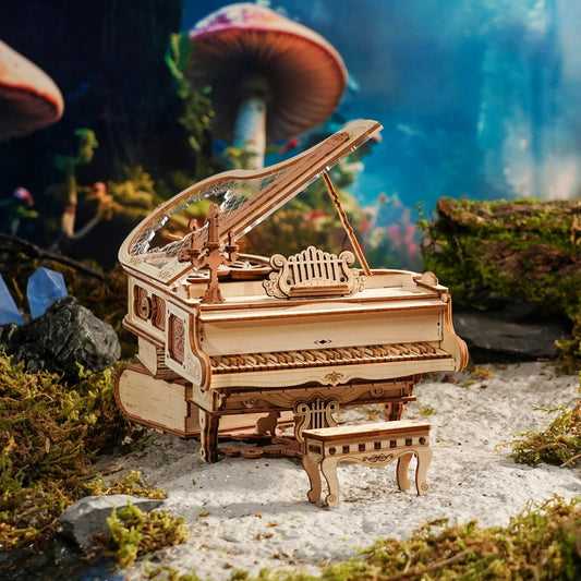 Robotime ROKR 3D Wooden Puzzle Music Box - Mechanical Magic Piano