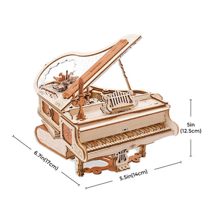 Robotime ROKR 3D Wooden Puzzle Music Box - Mechanical Magic Piano