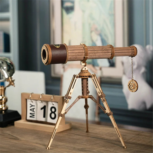 Rokr 3D Wooden Puzzle Model Building Kit - Monocular Telescope