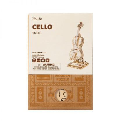 Rolife 3D Wooden Puzzle Musical Instrument Model - Cello