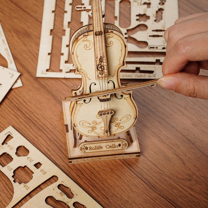 Rolife 3D Wooden Puzzle Musical Instrument Model - Cello