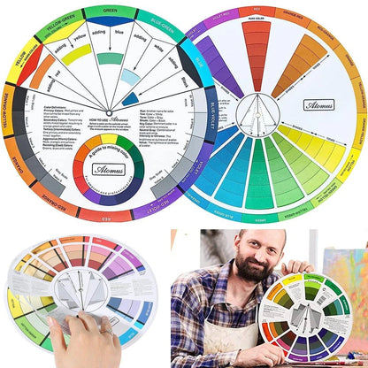 Rotating Paint Mixing Colour Wheel Guide
