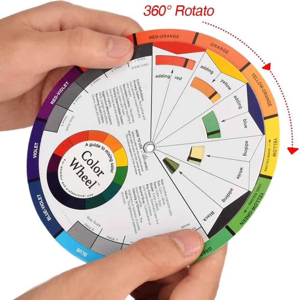 Rotating Paint Mixing Colour Wheel Guide