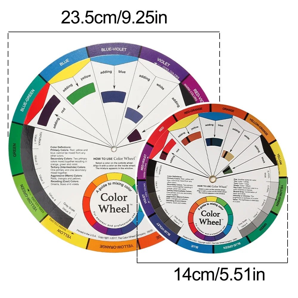 Rotating Paint Mixing Colour Wheel Guide