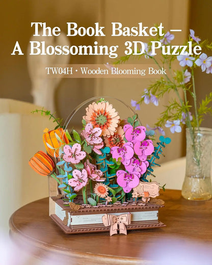 Rolife 3D Wooden Puzzle Blooming Book Craft Kit