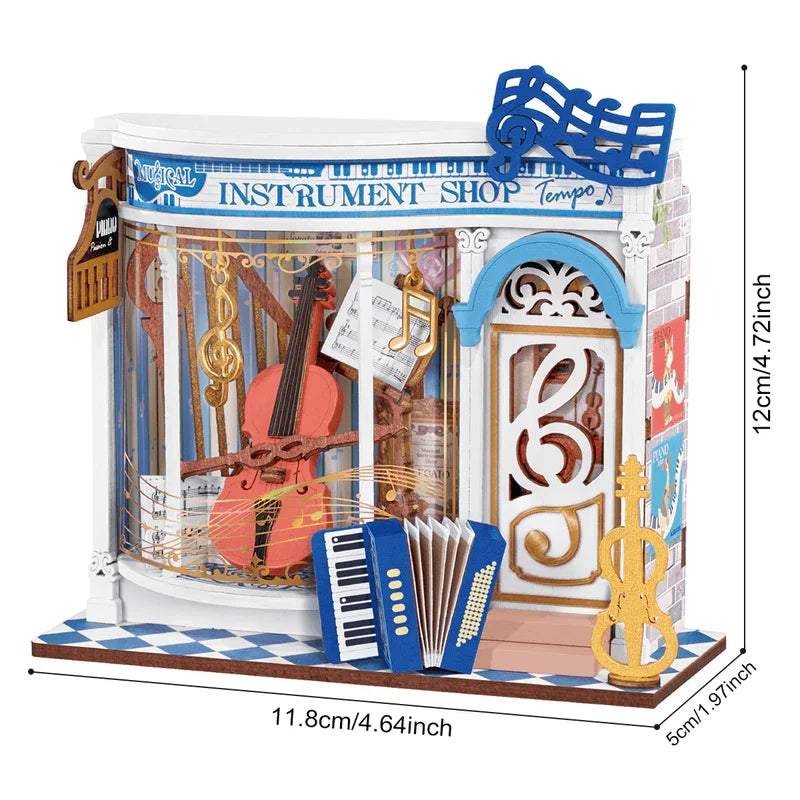 Rolife DIY 3D Puzzle Miniature House Craft Kit - Instrument Shop