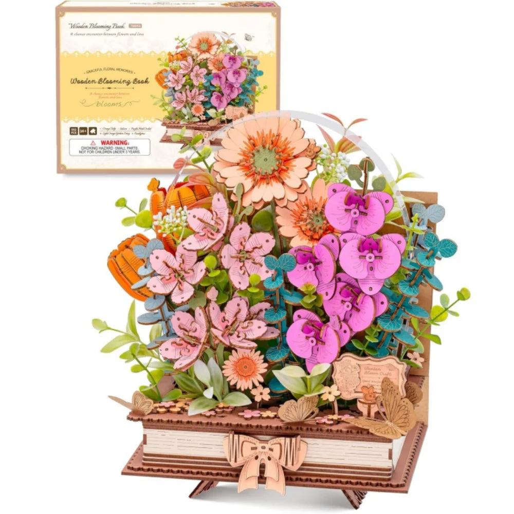 Rolife 3D Wooden Puzzle Blooming Book Craft Kit