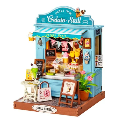 DIY 3D Model Miniature Craft Kit - Gelato Stall