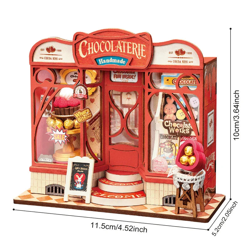 Rolife DIY 3D Puzzle Miniature House Craft Kit - Chocolatier Shop