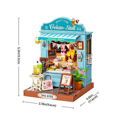 DIY 3D Model Miniature Craft Kit - Gelato Stall